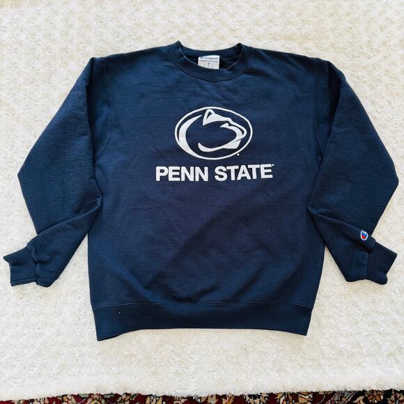 Champion Penn State Nittany Lion Cotton Reverse Weave Crewneck Mens Sweatshirt M - Picture 2 of 7